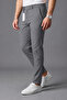 Men's School Gray Color Quality Flexible Lycra Slim Fit Fabric Trousers - 3
