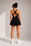 Black Scuba/Immersion 2 Layer Tennis Knitted Sports Dress with Shorts Inside - 7