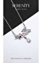In-Line Butterfly Figure Steel Necklace