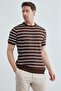 Striped Crew Neck Knitwear T-Shirt - 3