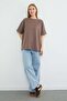 Crew Neck Casual T-Shirt with Heart Accessories - 3
