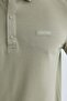 Honeycomb Fabric Snap Fastener Polo Collar T-Shirt - 7