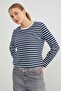 3 Thread Stripeless Striped Crew Neck Sweatshirt - 2