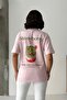Crep Women's Strawberry Matcha Front and Back Printed Oversize T-Shirt 100% Cotton