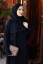 Special Design Navy Blue Shawl Suit Ferace - 6