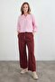 Gabardine Trousers with Tassels and Elastic Waist