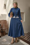 Blue Denim Suit with Laced Jacket - 4