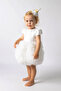 White Short Sleeve Tulle Baby Princess Dress - Lina - 3