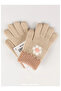 95% Acrylic 5% Elastane, Girls' Gloves (4-8 Years Old) - 2