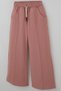 Girl's Sweatpants with Grass Stitching Detail, Lace-Up and Pockets, Ages 8-14, Rose Brown - 7