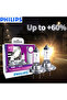 مصباحان من نوع Philips H7 VisionPlus، بقوة 55 واط و12 فولت، طراز PX26d، مصباح أمامي للسيارة من الهالوجين، سطوع أعلى بنسبة 60%.