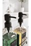Set of 2 Glass Liquid Soap Dispensers | Luxury Thermoplastic Coating |   Stainless |   Black - 3