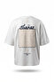 Men's Sonar Embroidery Detailed Oversize T-Shirt Ecru - 7