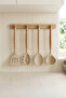 Set of 4 Silicone Heat Resistant Ladles Colander Pasta Serving Spoon Set Cream - 2
