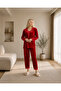 Lace 3-Piece Velvet Pajamas