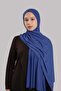 Indigo Plain Classic Shawl Viscose Fabric Lycra Combed Cotton 202101_34 - 2