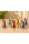 Handmade Crystal Li̇loya Mixed Lustered 24K Gold Embellished 12 Piece Presentation Tea Set - 3