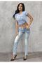 Cbw-0347a weathered ice blue Slim Fit women's jeans - 3