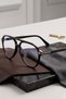 Men's Uv400 Black Pilot Retro Blue Light Filter Screen Glasses Wp25-23 C2Mfe - 6
