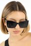 Women's uv400 butterfly black sunglasses with silver accents 25-17 c2 - 5