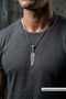 Feather Handcrafted Stainless Steel Chain Men's Necklace - 2