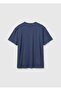 Men's Aviator Blue 100% Cotton Regular Fit Crew Neck T-Shirt - 2