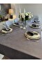Pearl Velvet Textured Tablecloth Smoked (Napkins Not Included) - 2