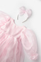 Pink Long Sleeve Organza Girl's Party Dress - Sage - 4