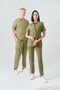 Khaki Zero Best Lycra Scrubs Suit Two-Way Stretch Fabric Doctor Nurse Uniform