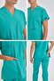 Dr. Greys Terikoton Benetton Green Doctor Nurse Uniform Surgical Suit Thin Fabric (Bottom Top) - 5