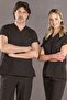 Black Dr. Greys Doctor Nurse Medical Scrubs Set Terry Cotton Fabric