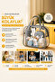 3145 Rabbit Figured Travel Set - Bathing School Camping Pool Sea Travel Vacation Children's Bag Set Gray - 2