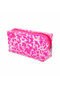 Transparent Pink Leopard Pattern Makeup Bag Zippered Cosmetic Bag Travel and Daily Use - 5