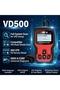 جهاز Blue Ancel VD500 OBD2 لفحص كامل للنظام، وزيت ABS، وإعادة ضبط فرامل الانتظار الإلكترونية، وتشخيص أعطال السيارات OBD 2