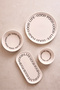 Good 14 Piece Stackable Breakfast Set for 6 People Breakfast Presentation Set Plate with Sauce Bowl - 4