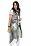Ww119 silver color transparent detailed long vest - 2