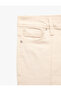 Slim Fit Ribbed Cotton Spanish Flare Denim Trousers with Pockets - Flare Jeans - 7