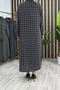 Arzu Shirt Chanel Fabric Women's Black Long Shirt with Buttons and Pocket Detail - 5