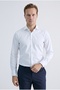 Ds Damat Slim Fit White Plain Cotton Satin Shirt