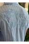 Men's Premium Oversize Cut Shirt with Embroidery Detail Blue Eca077 - 3