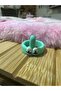 Turquoise Children's Ring with Cute Squidward Figure – Fixed Size Resin Cartoon Jewelry