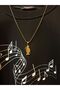 Hip Hop Style Holy Death Skeleton Gold Color 316L Stainless Steel Figure Necklace - 3