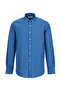 Long Sleeve Regular Fit Buttoned Collar Sporty Cotton Breathable Linen Look Shirt - 4