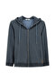 Hooded Zippered Cotton Sweat Cardigan - 2