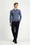 Polo Neck Buttoned Regular Fit Warm Wool Knit Sweater - 4