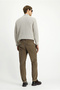 Regular Fit Standard Cut Lycra Pleated Velvet Trousers - 5