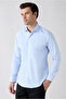 Long Sleeve Classic Italian Collar Striped Slim Fit Breathable Cotton Shirt - 2