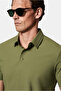 Snap Fastener Polo Collar Regular Fit Flexible Non-Marking Seamless T-Shirt - 4