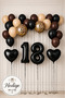 Leopard Patterned Concept Birthday Brown Black Number Balloon Set with Age Options and Candles