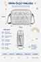 Icone Children's Heart Quilted Detailed Shoulder Bag Gray - 5